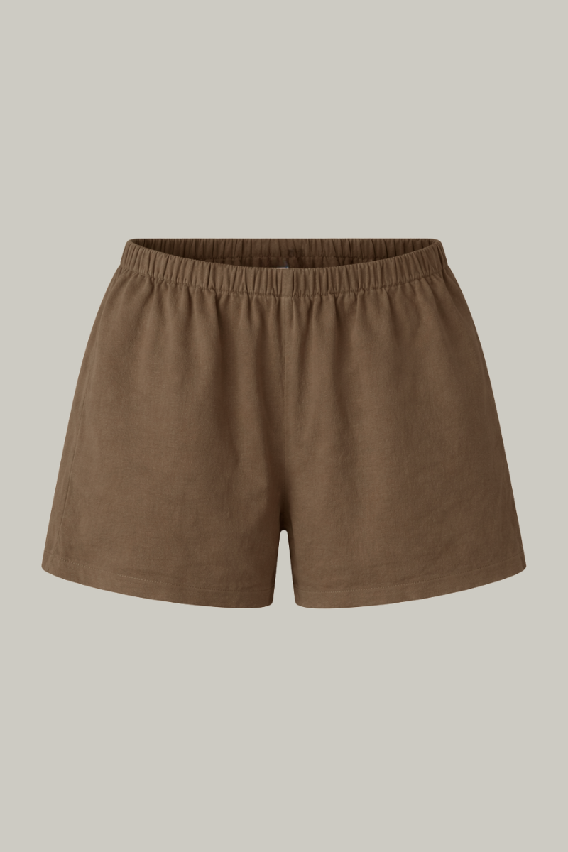 Organic Cotton Lined Shorts Toffee