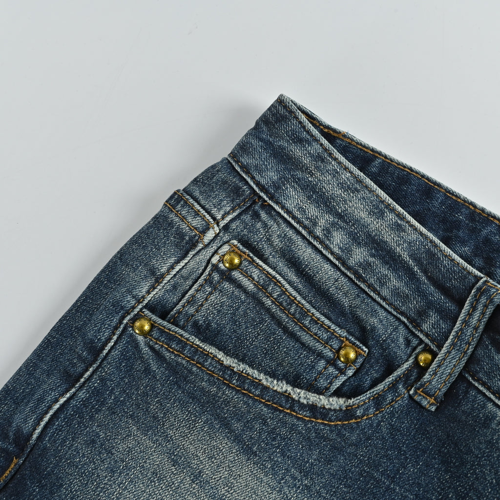 Louis Vuitton LV Patch Embroidered Heavy-Wash Slim Jeans 2025 XM5201225
