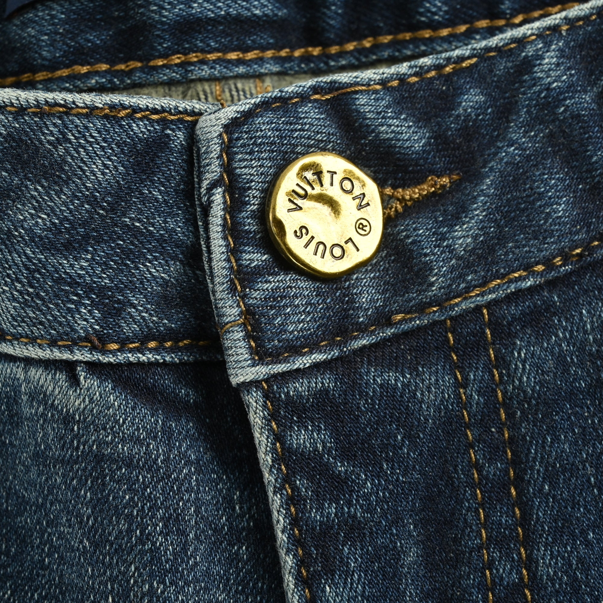 Louis Vuitton LV Patch Embroidered Heavy-Wash Slim Jeans 2025 XM5201225