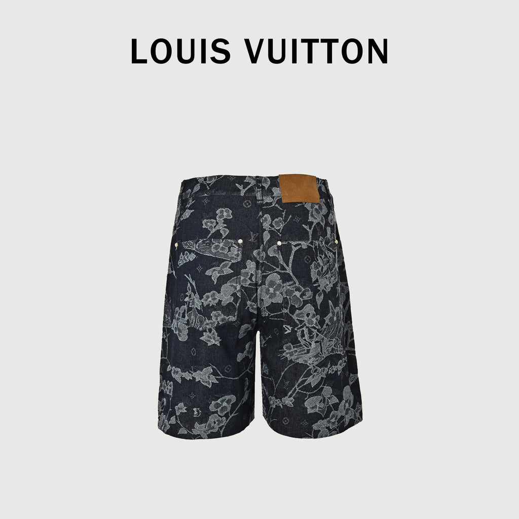 Louis Vuitton Floral Jacquard Denim Shorts – Unisex HY3400701-SHT