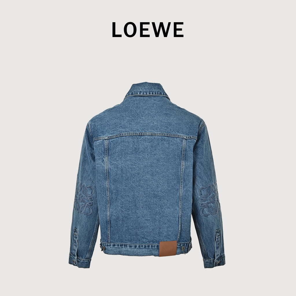 LOEWE Sleeve-Embroidered Denim Jacket np6800829