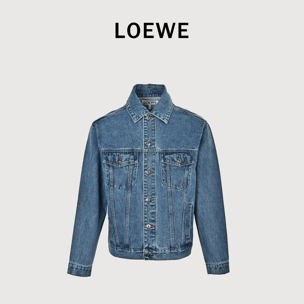 LOEWE Sleeve-Embroidered Denim Jacket np6800829