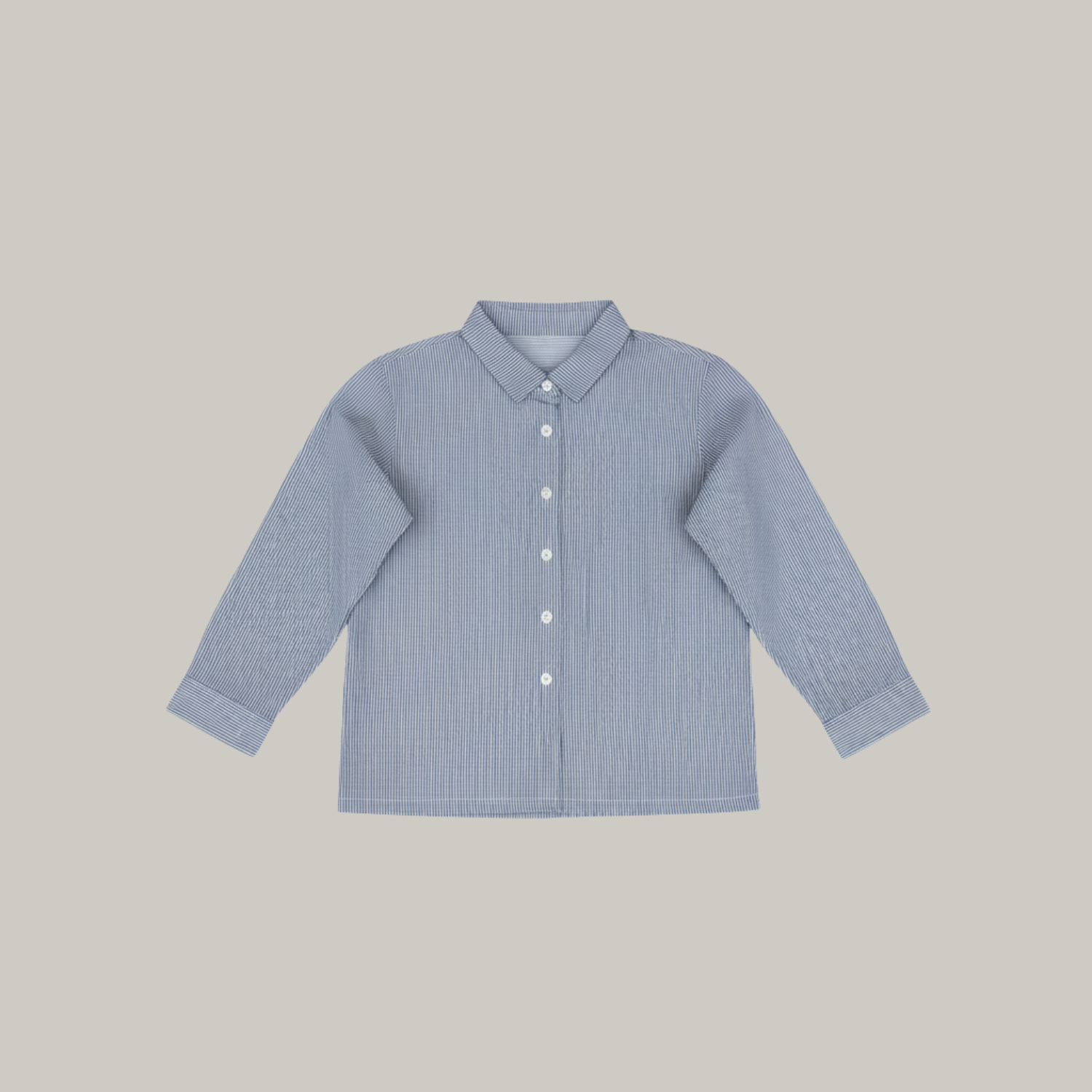 Relaxed Button Down Shirt Sea Blue Stripe