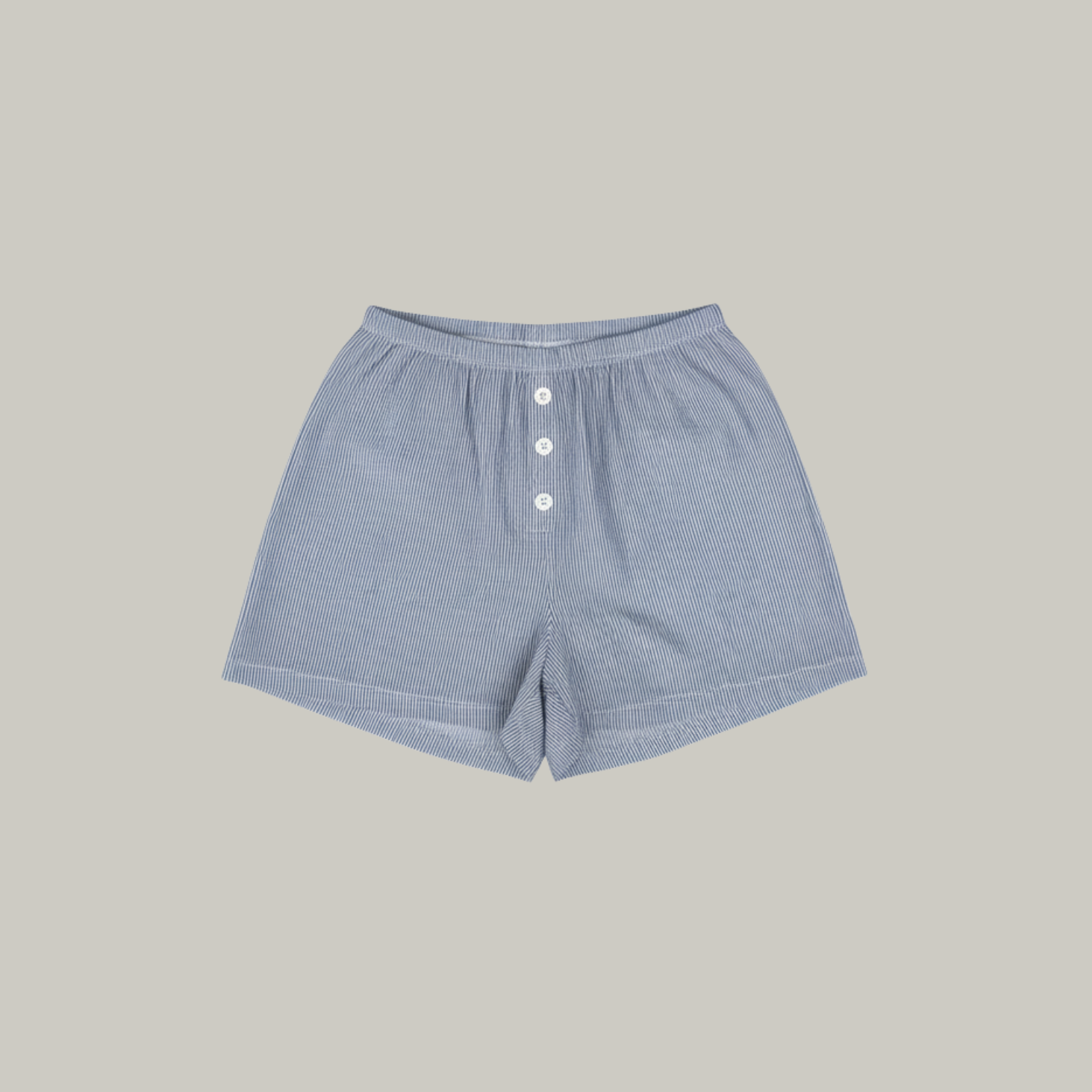 Cotton Boxer Shorts Sea Blue Stripe