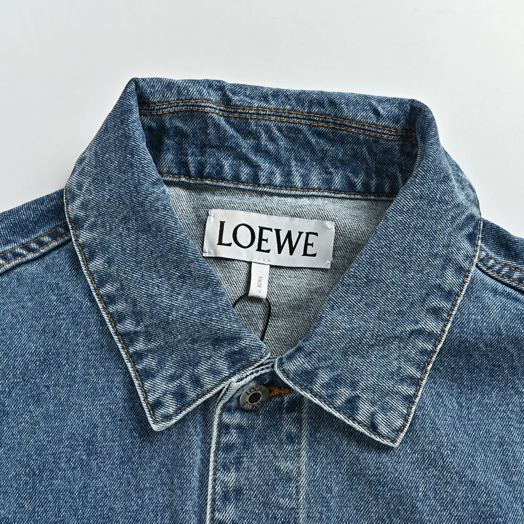 LOEWE Sleeve-Embroidered Denim Jacket np6800829
