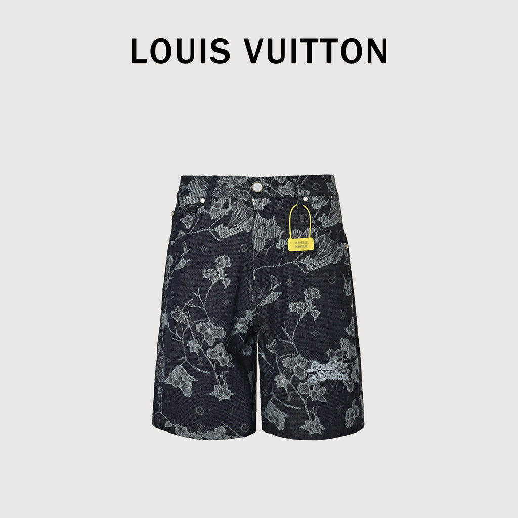 Louis Vuitton Floral Jacquard Denim Shorts – Unisex HY3400701-SHT