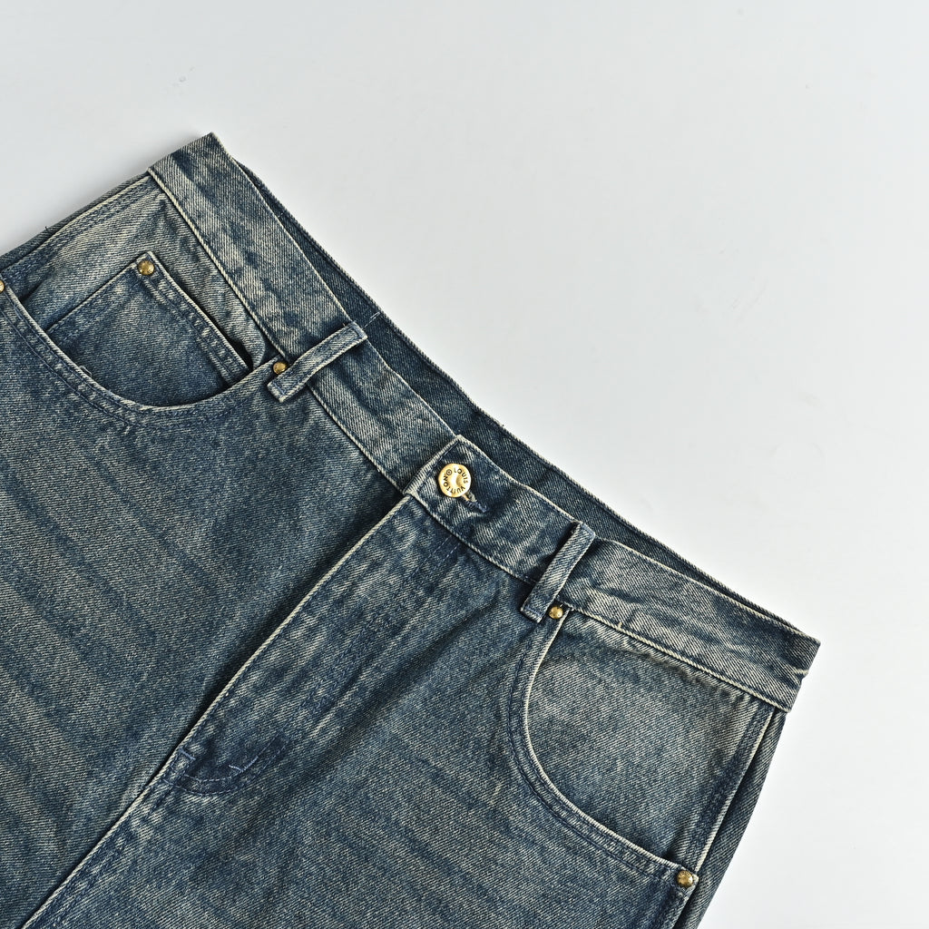 LV Embossed Monogram Cargo Straight-Leg Denim Jeans – Unisex TS7600829