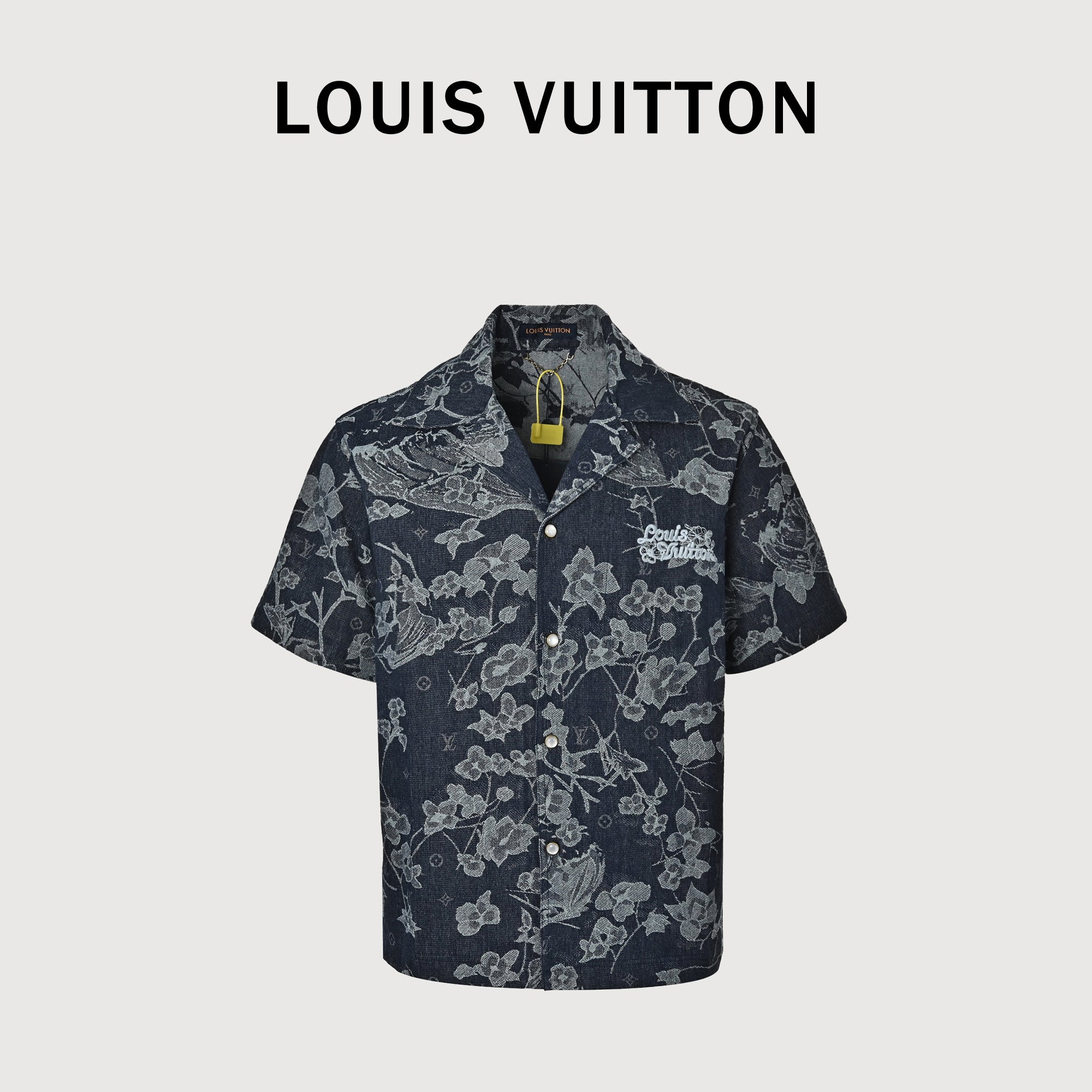 Louis Vuitton Floral Jacquard Denim Short-Sleeve Shirt Jacket – Unisex HY3400701