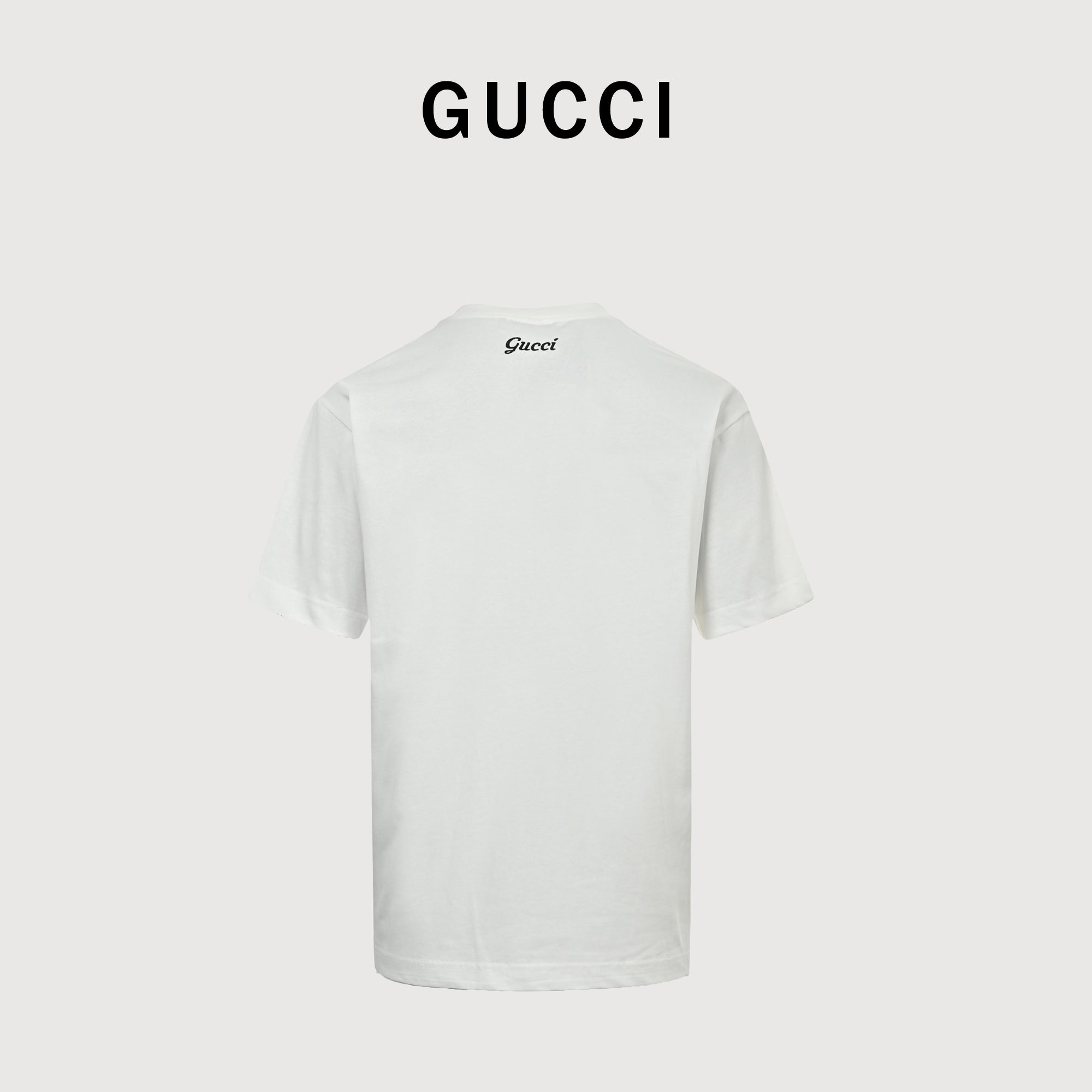 Gucci Classic Embroidered Logo Short Sleeve Tee – White TS2600421