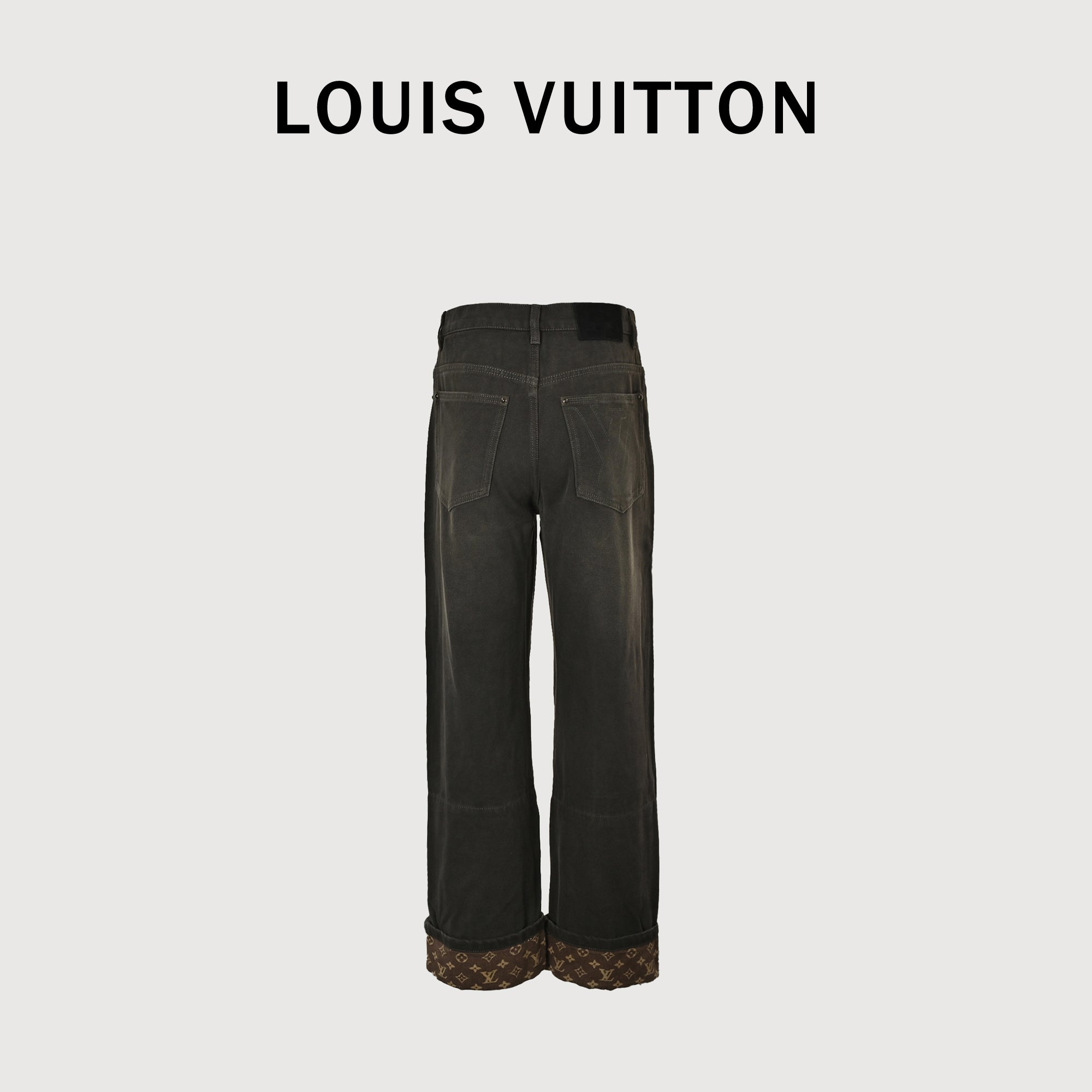 LV Monogram Cuff Skate Wide-Leg Denim Jeans – Unisex TS7200829