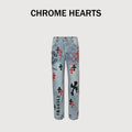 Chrome Hearts Couture Cross Patch Embroidered Washed Jeans – Unisex XM5600824