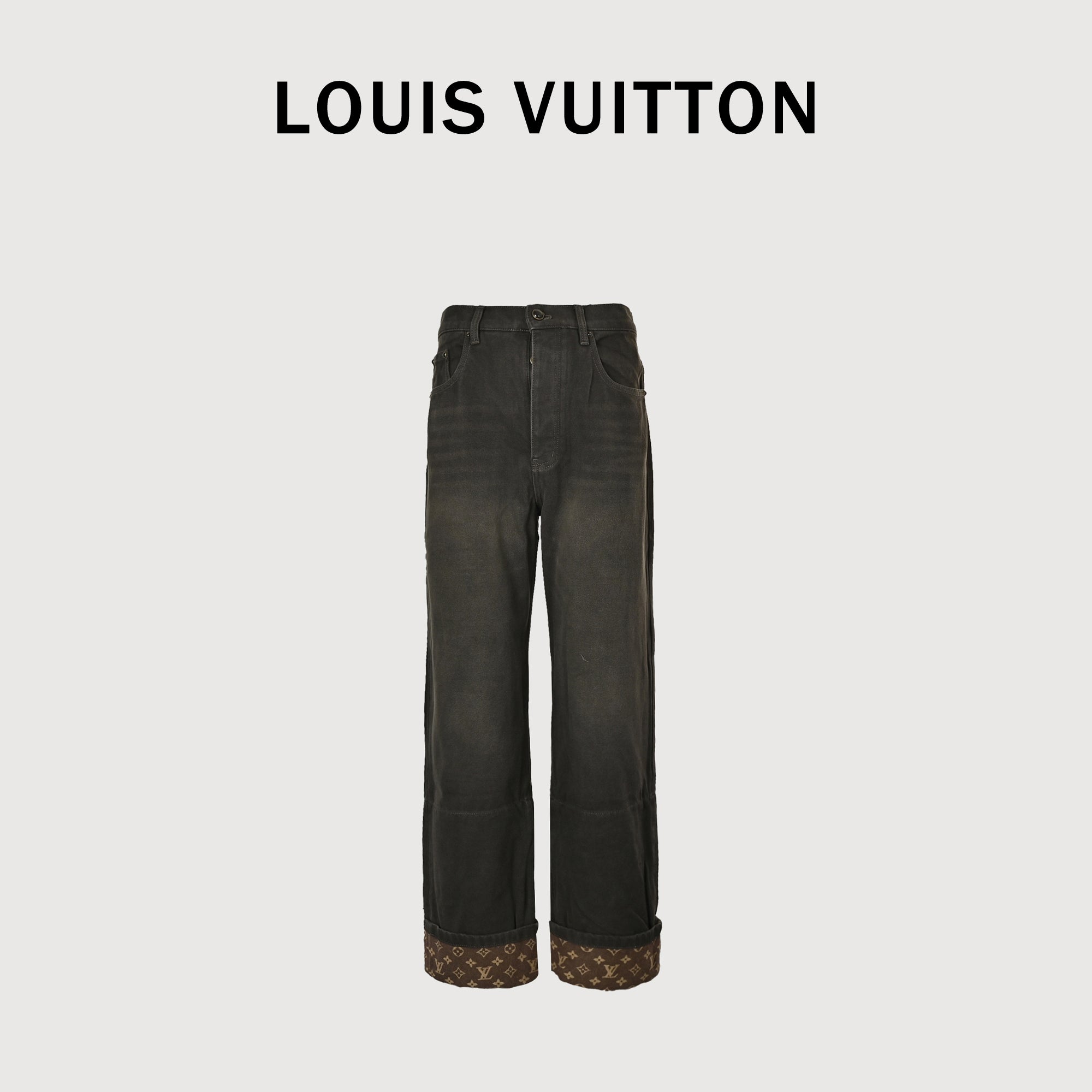 LV Monogram Cuff Skate Wide-Leg Denim Jeans – Unisex TS7200829