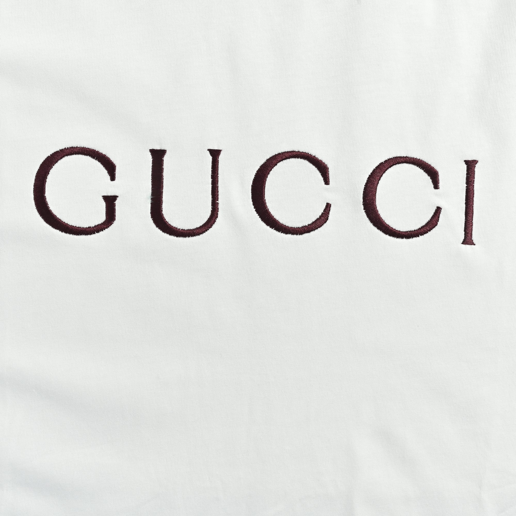 Gucci Classic Embroidered Logo Short Sleeve Tee – White TS2600421