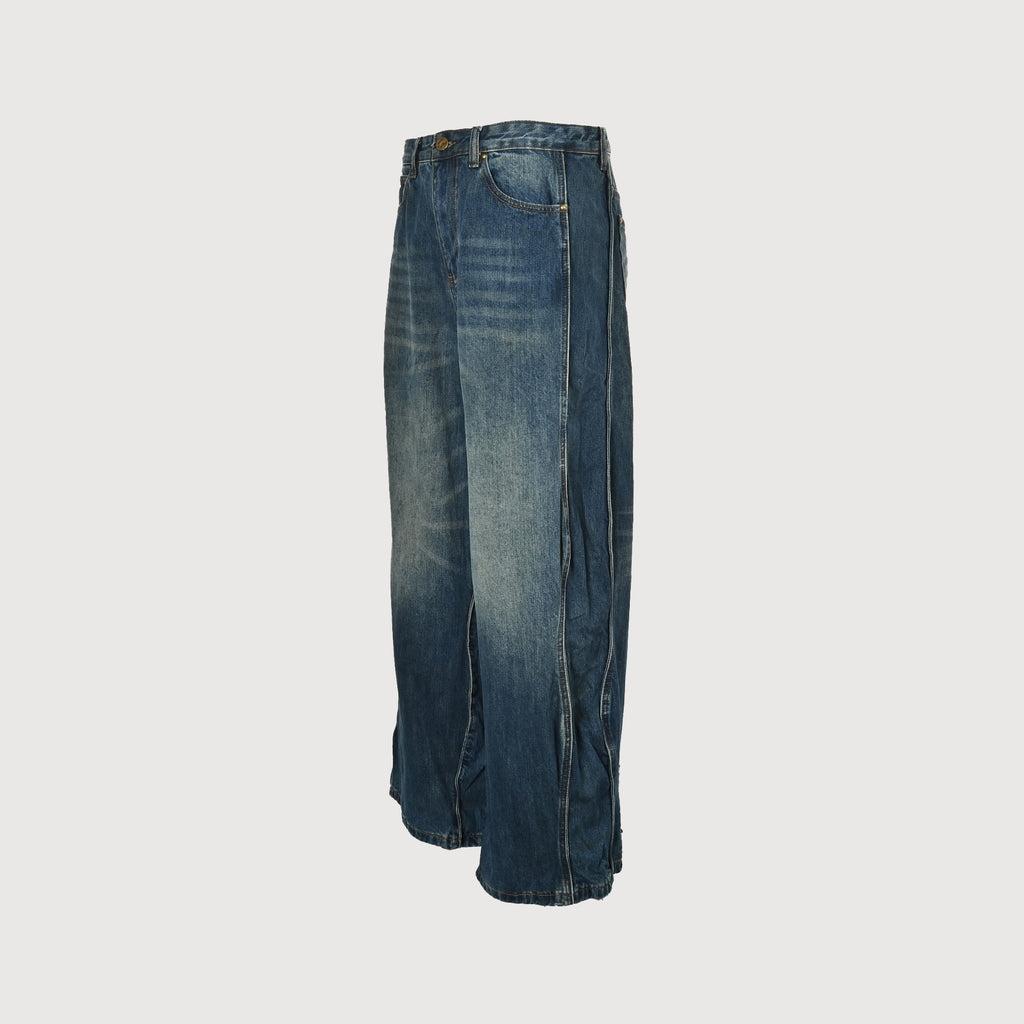 Louis Vuitton 25FW Wave-Stripe Washed Denim Jeans – Unisex  HH5201115