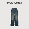 Louis Vuitton 25FW Wave-Stripe Washed Denim Jeans – Unisex  HH5201115