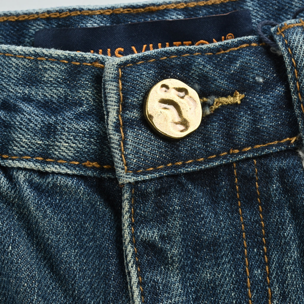 Louis Vuitton 25FW Wave-Stripe Washed Denim Jeans – Unisex  HH5201115