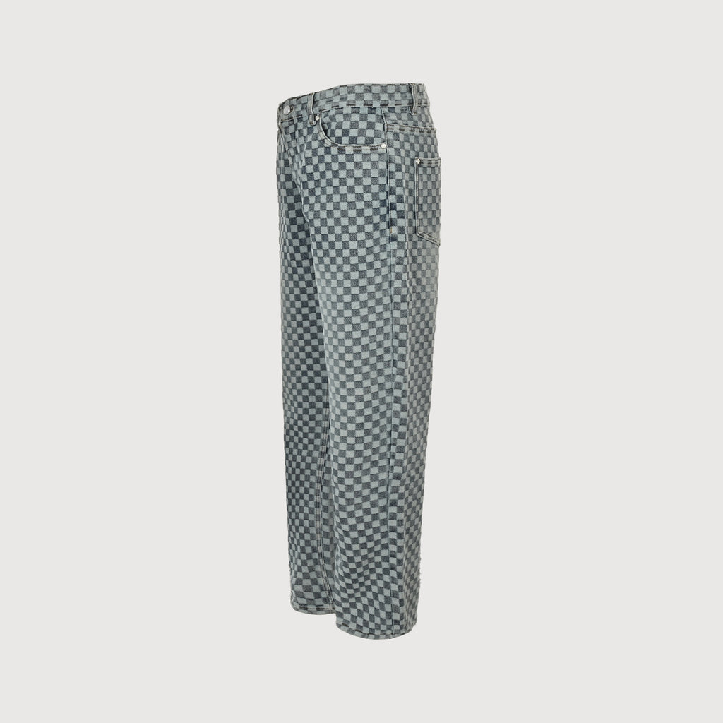 Louis Vuitton 25FW Checkerboard Jacquard Denim Jeans – Unisex  DK5201011