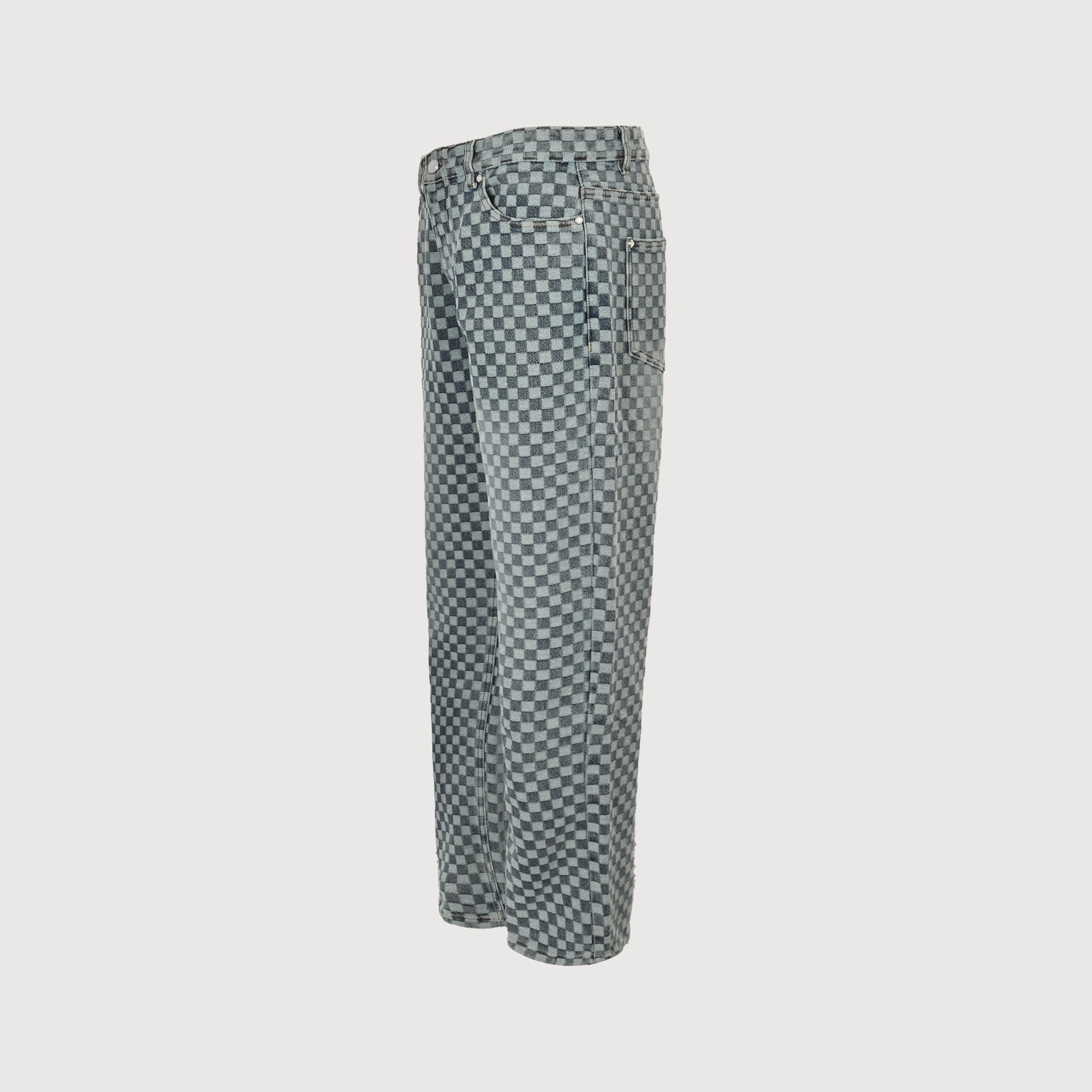 Louis Vuitton 25FW Checkerboard Jacquard Denim Jeans – Unisex  DK5201011
