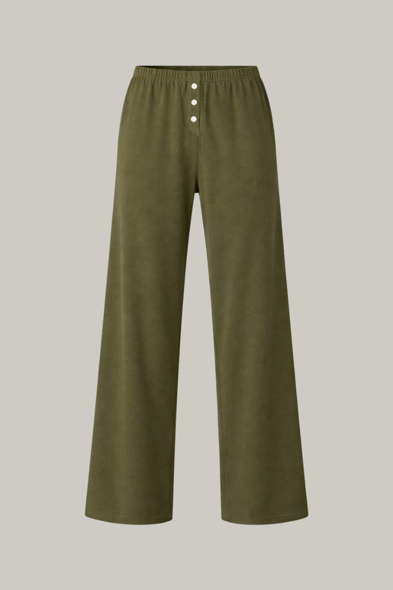 Rib Boxer Pants Olive