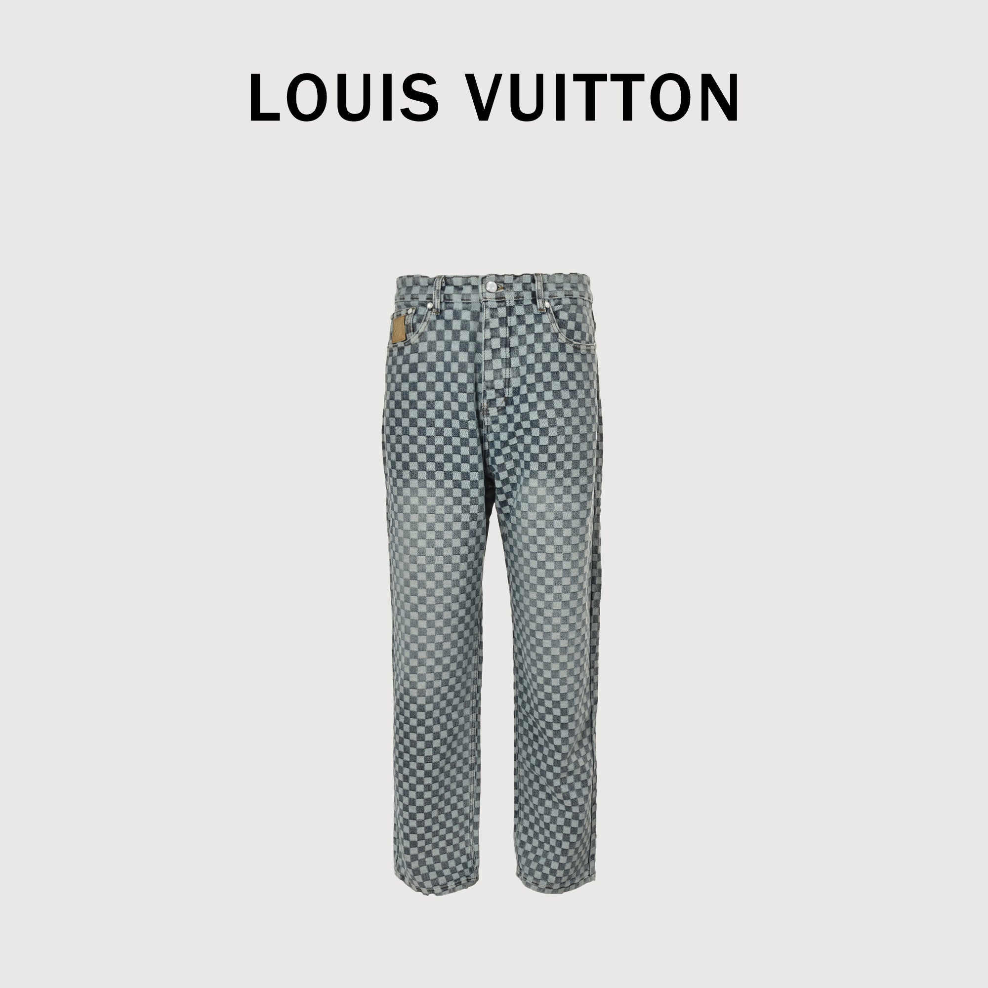 Louis Vuitton 25FW Checkerboard Jacquard Denim Jeans – Unisex  DK5201011