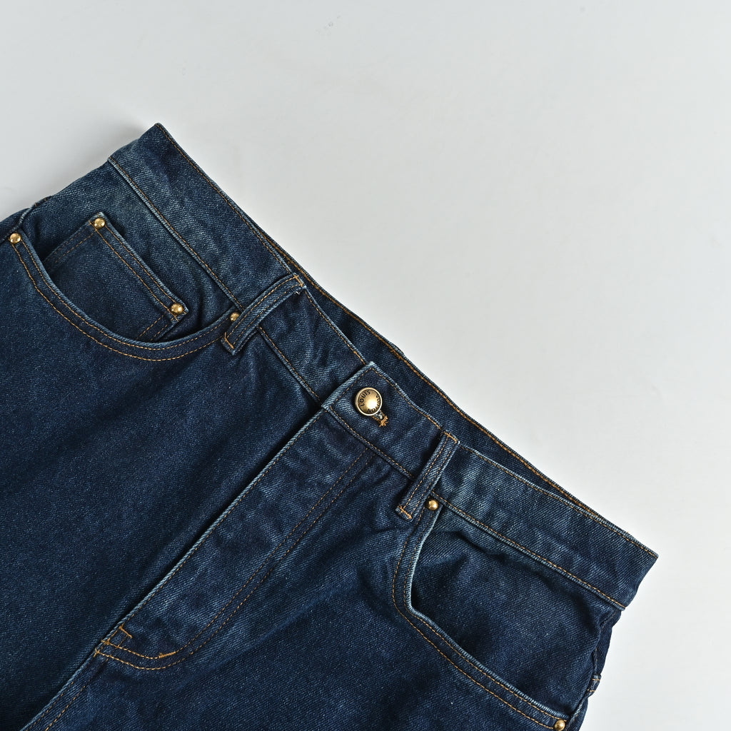 LV Monogram Cuffed Straight-Leg Heavy-Washed Denim Jeans – Unisex TS7200829