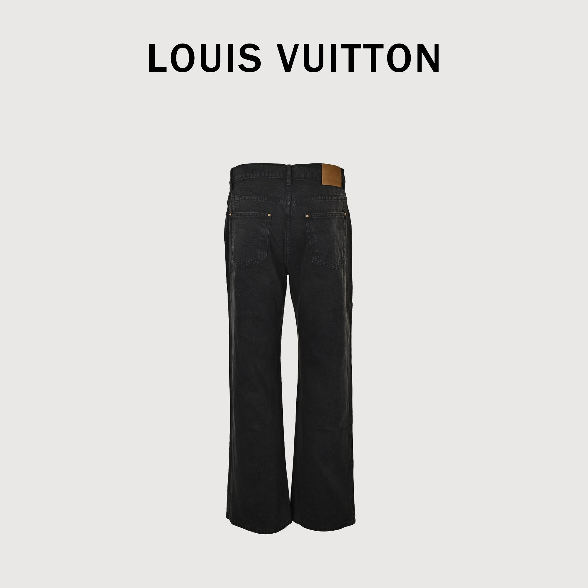 LV 24FW Shadow Check Straight-Leg Skate Denim Jeans – Unisex TS7200829