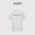 Gucci Classic Embroidered Logo Short Sleeve Tee – White TS2600421