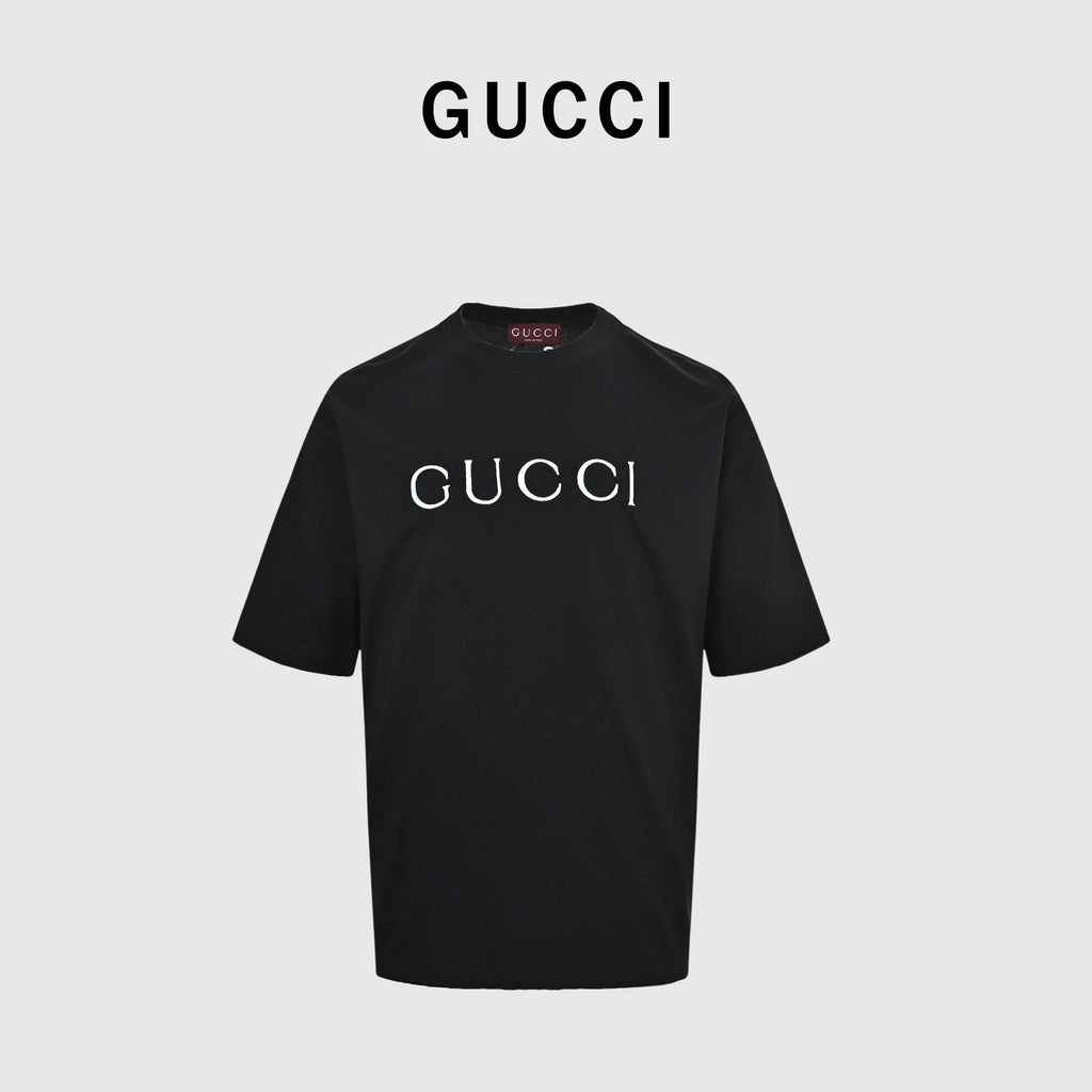 Gucci Classic Embroidered Logo Short Sleeve Tee – Heavyweight Cotton TS2600421