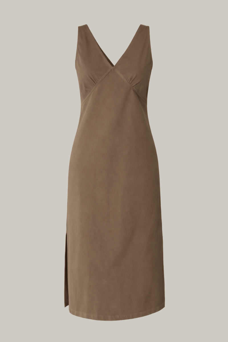 Organic Cotton Midi Slip Dress Toffee