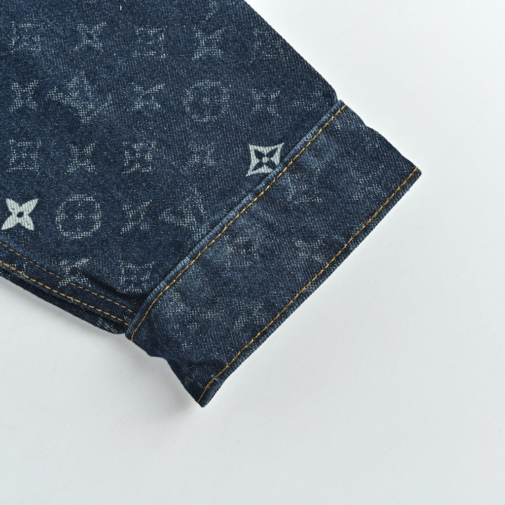Louis Vuitton Monogram Faded Plaid Jacquard Pocket Denim Jacket – Unisex R5600819