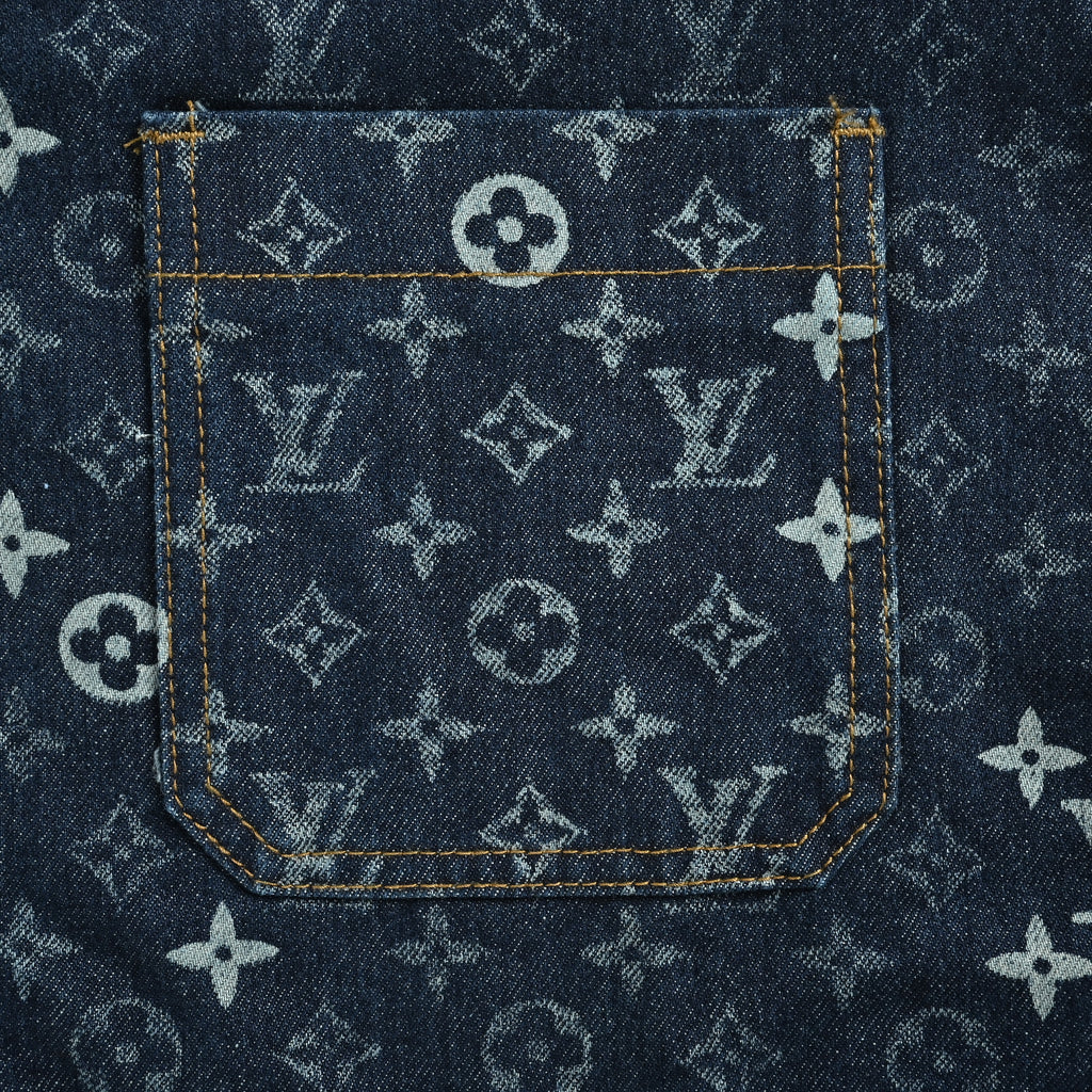 Louis Vuitton Monogram Faded Plaid Jacquard Pocket Denim Jacket – Unisex R5600819