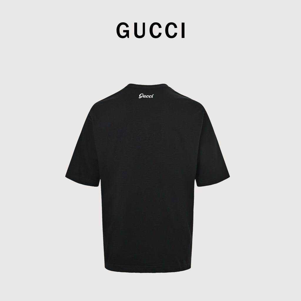 Gucci Classic Embroidered Logo Short Sleeve Tee – Heavyweight Cotton TS2600421