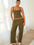 Rib Boxer Pants Olive