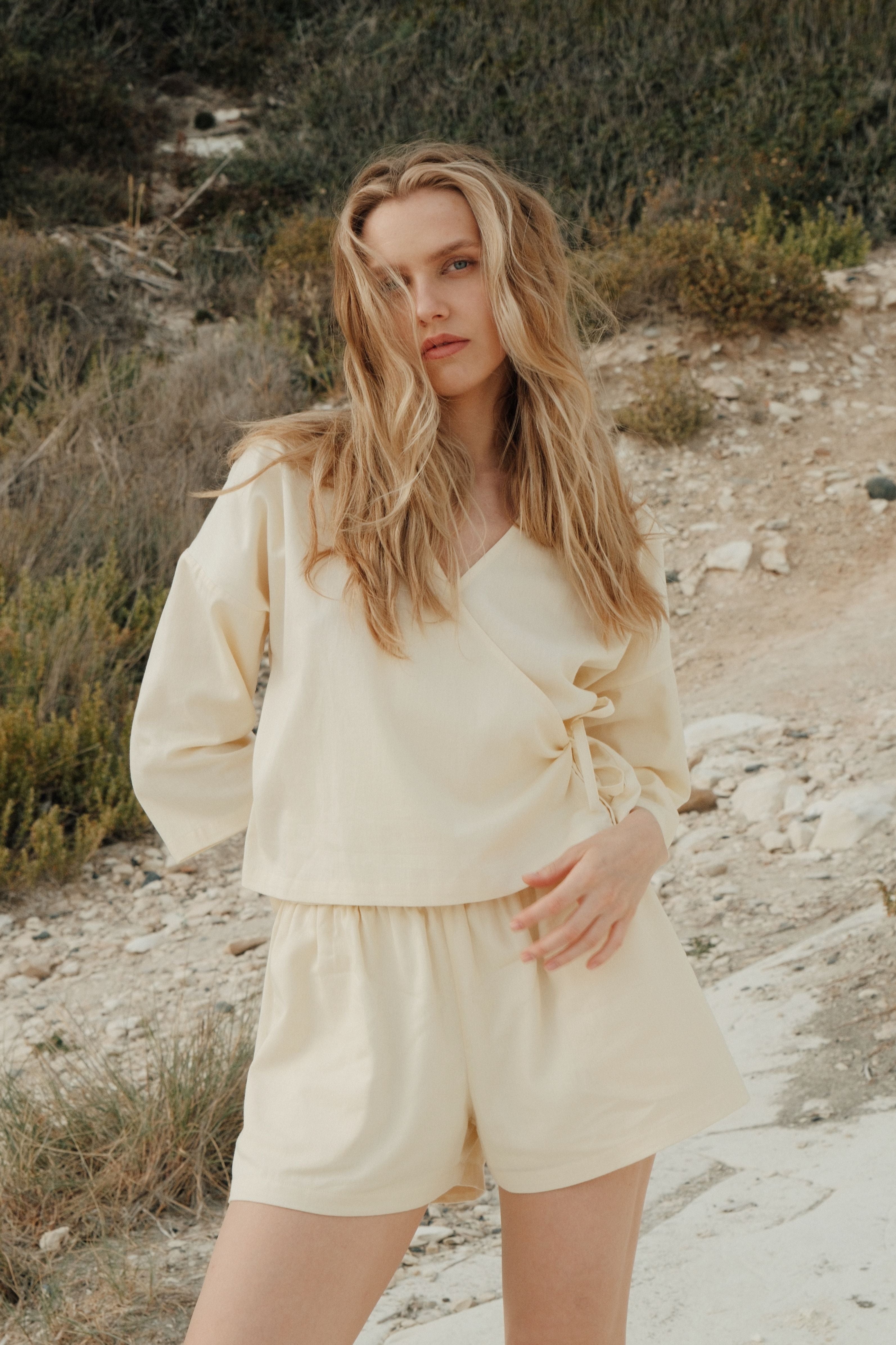Organic Cotton Lined Shorts Butter