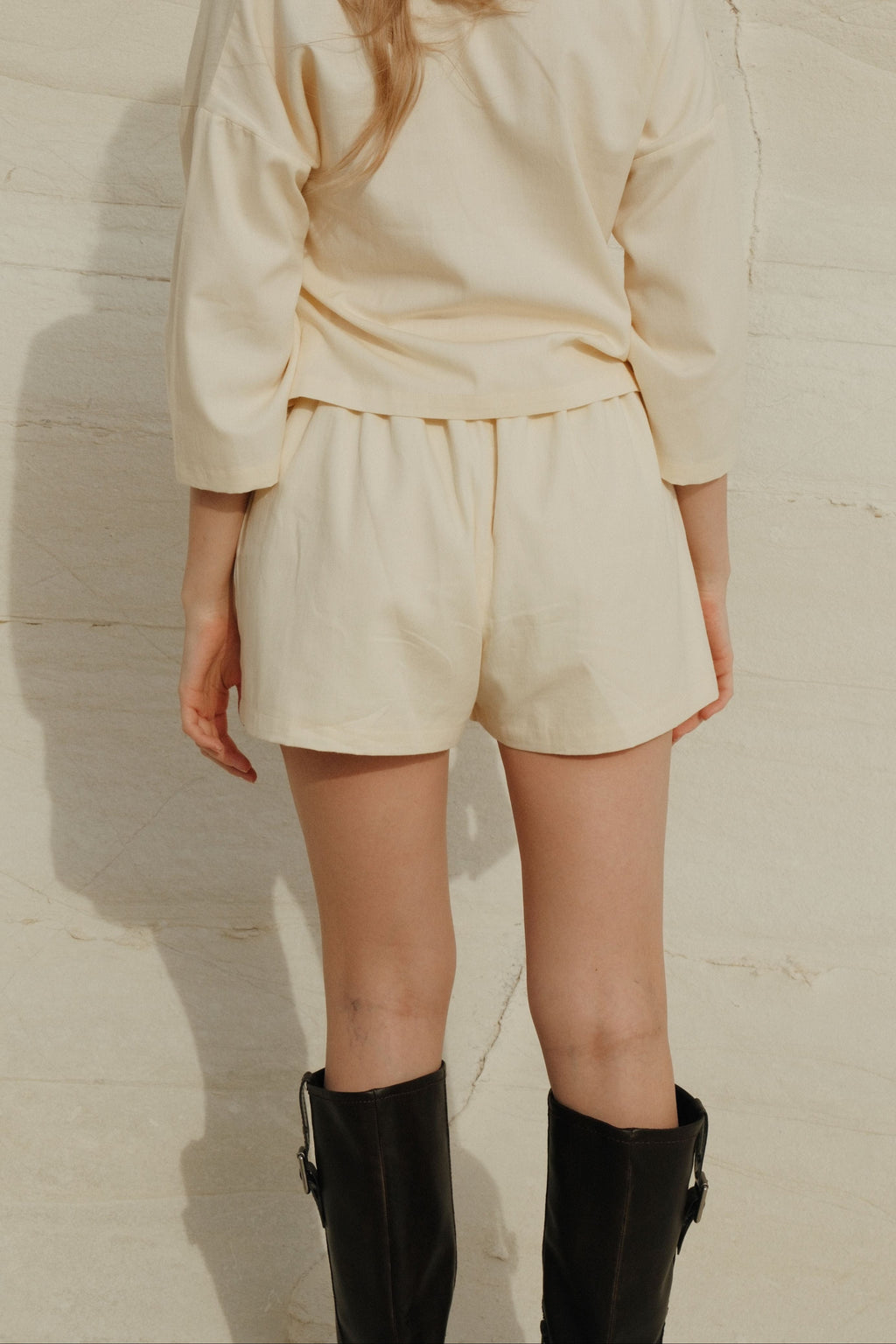 Organic Cotton Lined Shorts Butter