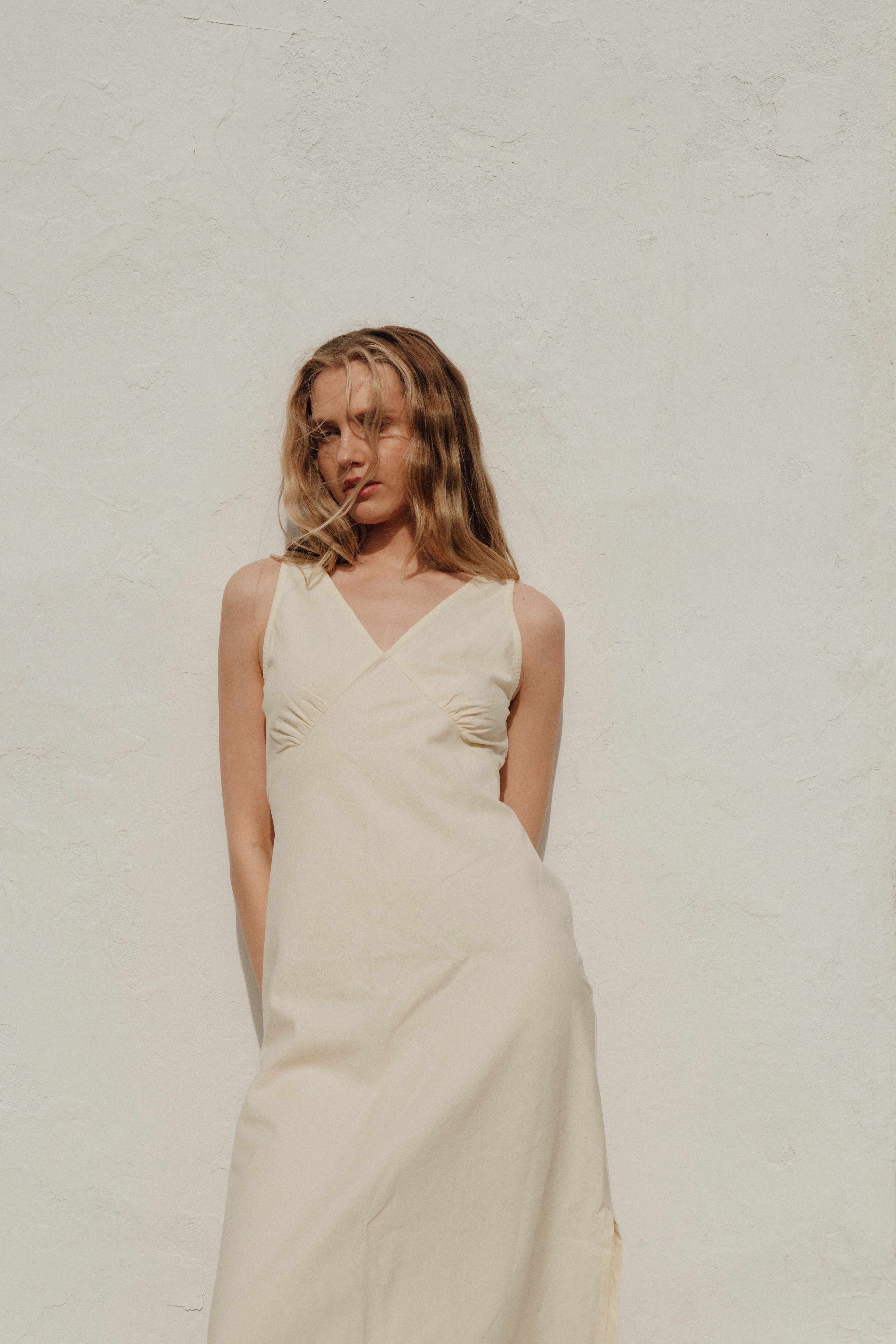 Organic Cotton Midi Slip Dress Butter