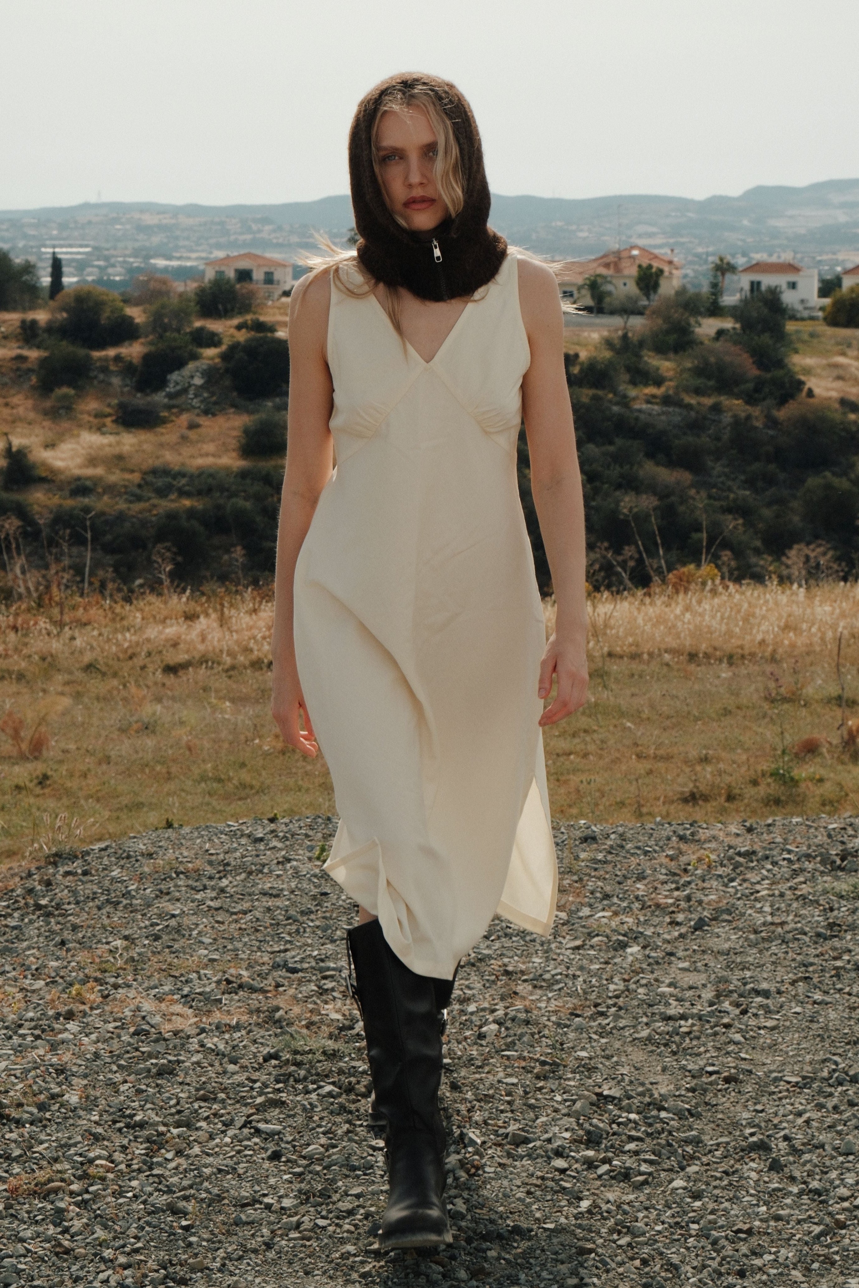 Organic Cotton Midi Slip Dress Butter