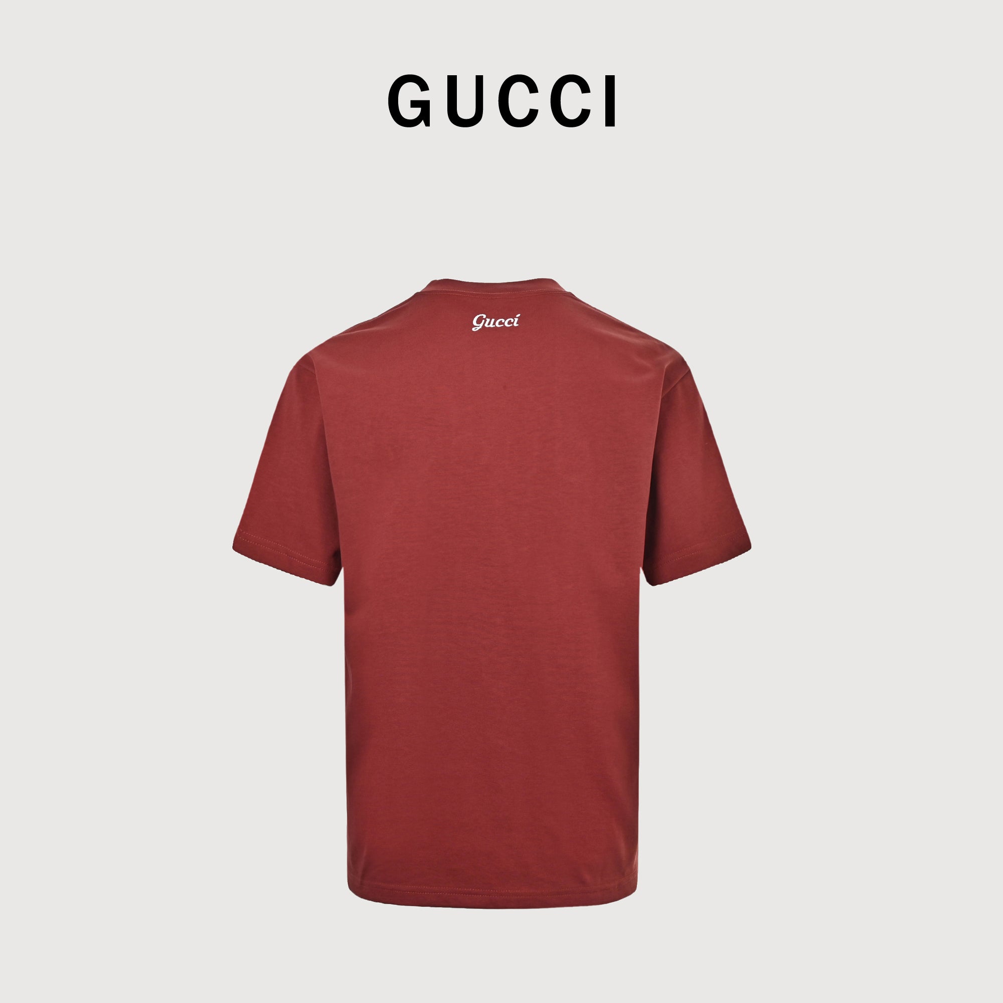 Gucci Classic Embroidered Logo Short Sleeve Tee – Red TS2600421