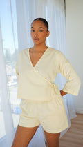 Organic Cotton Wrap Top Butter