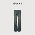 Gucci GUC Nano Lock-Clasp Washed Blue Denim Jeans – Unisex NP6401215