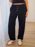 Rib Boxer Pants Navy