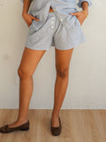 Cotton Boxer Shorts Sea Blue Stripe